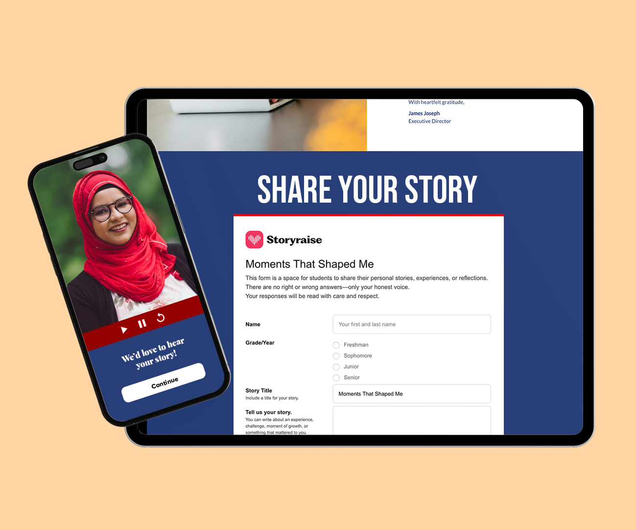 Use collected stories in reports and videos