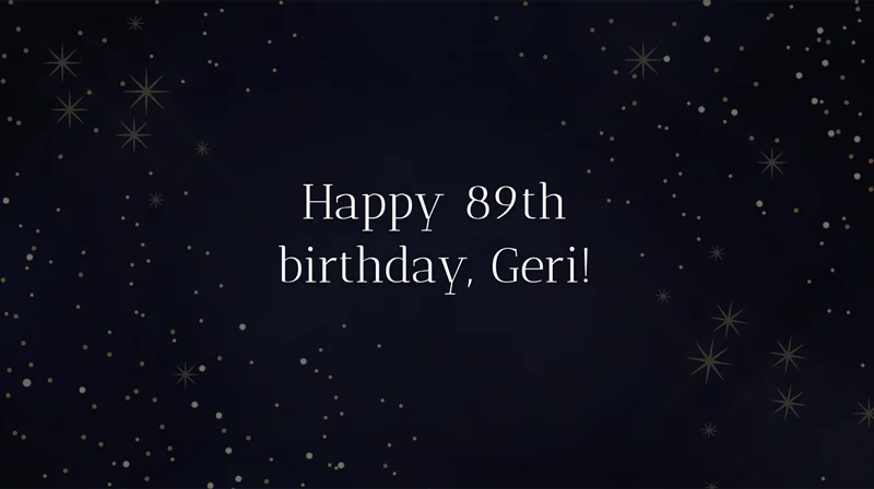 Conestoga Happy Birthday Geri thank you page cover