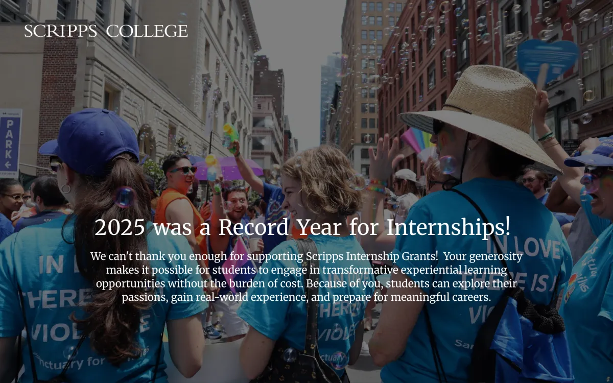 Scripps College 2025 Internship Program Report cover