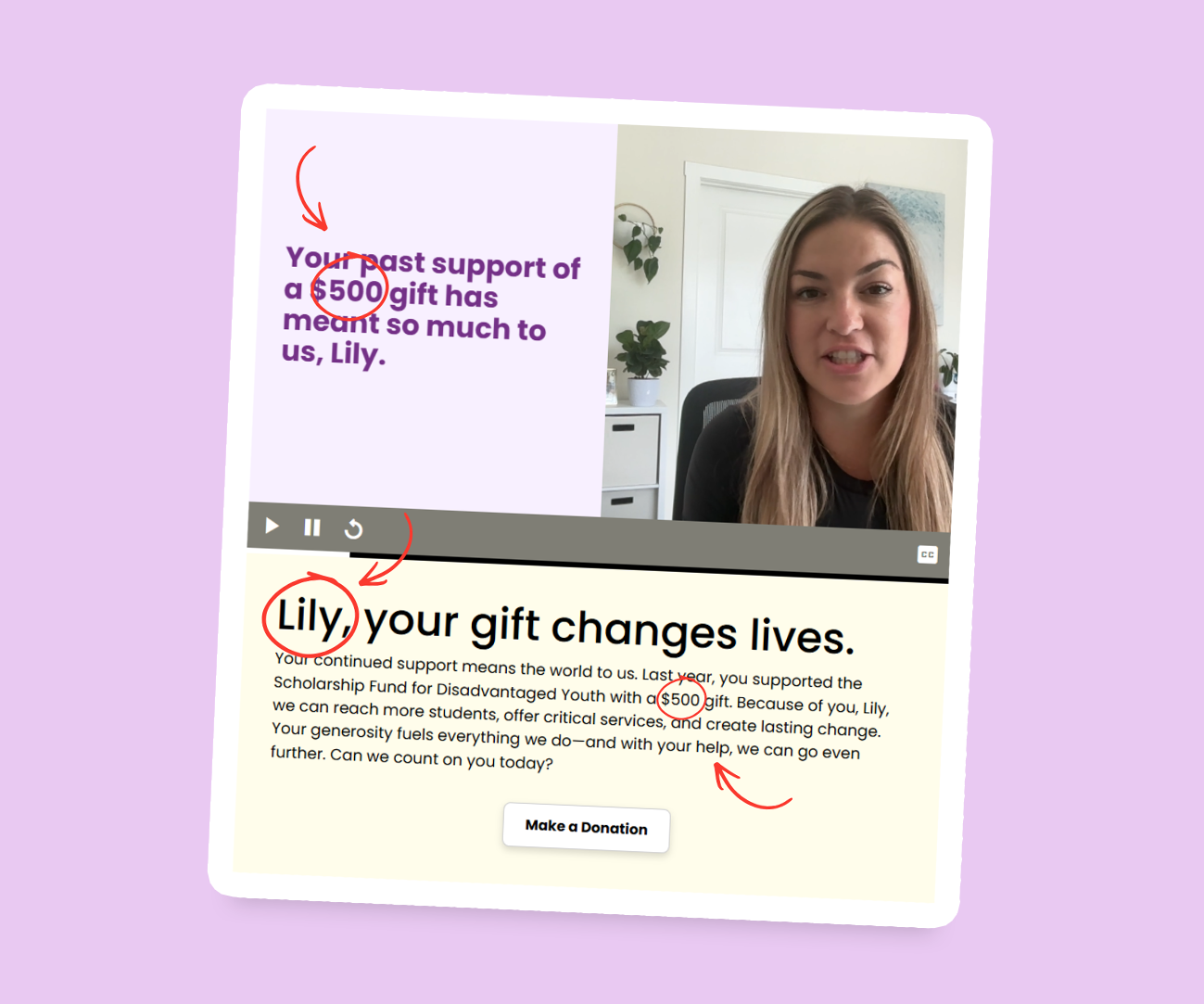 Fundraising Video example