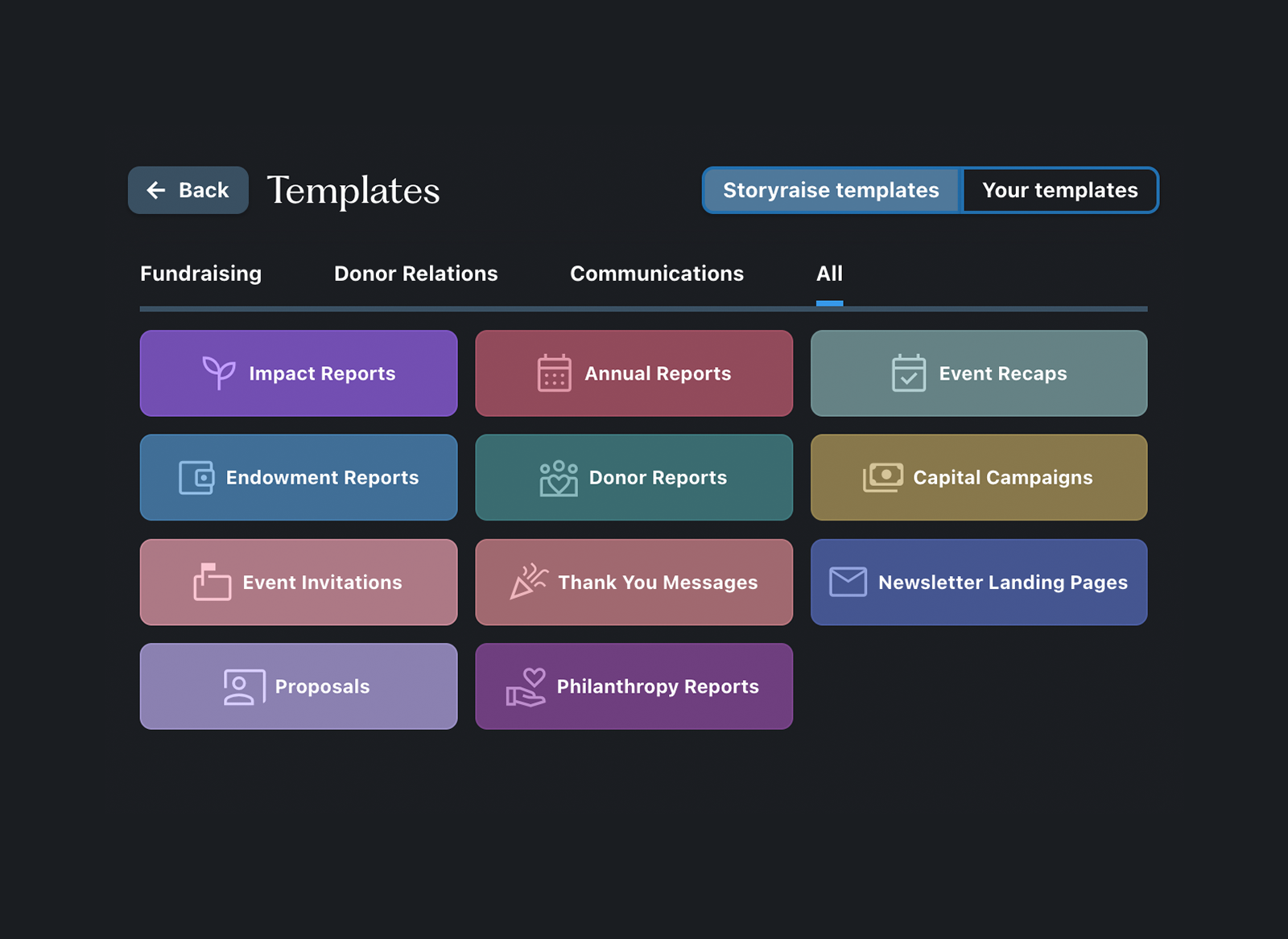 Professional report templates library