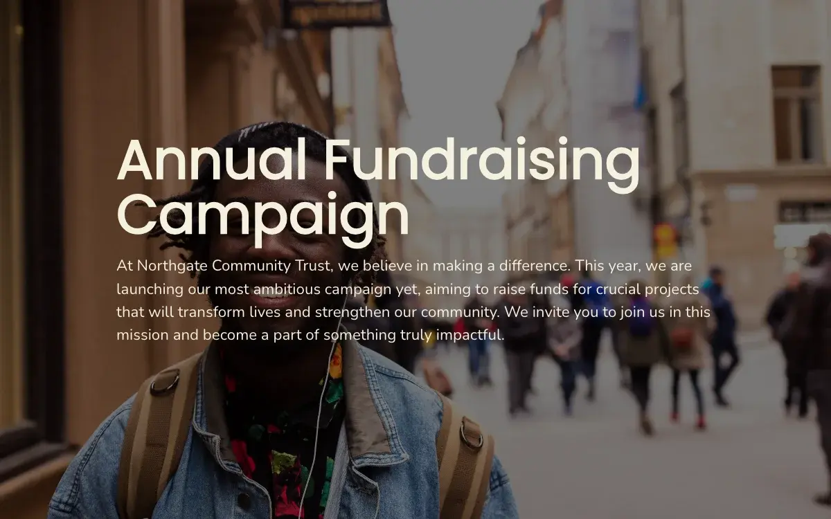 Northgate Community Trust Annual Fundraising Campaign landing page.