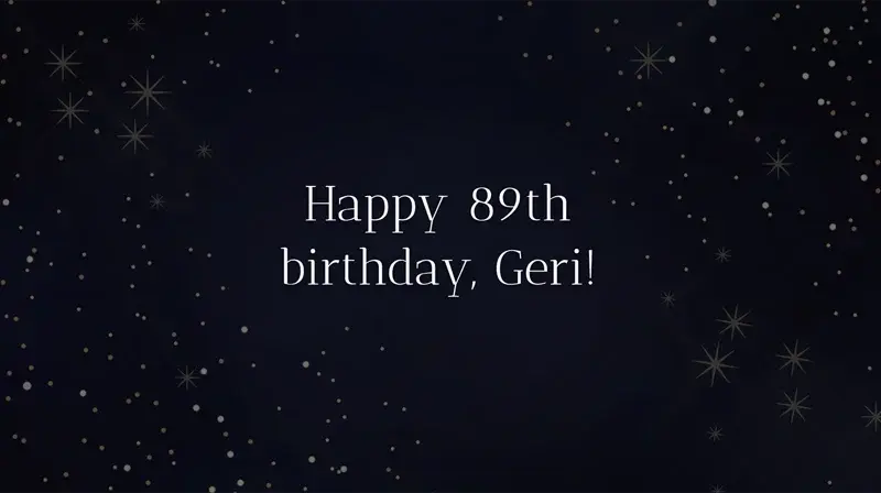 Conestoga Happy Birthday Geri thank you page cover