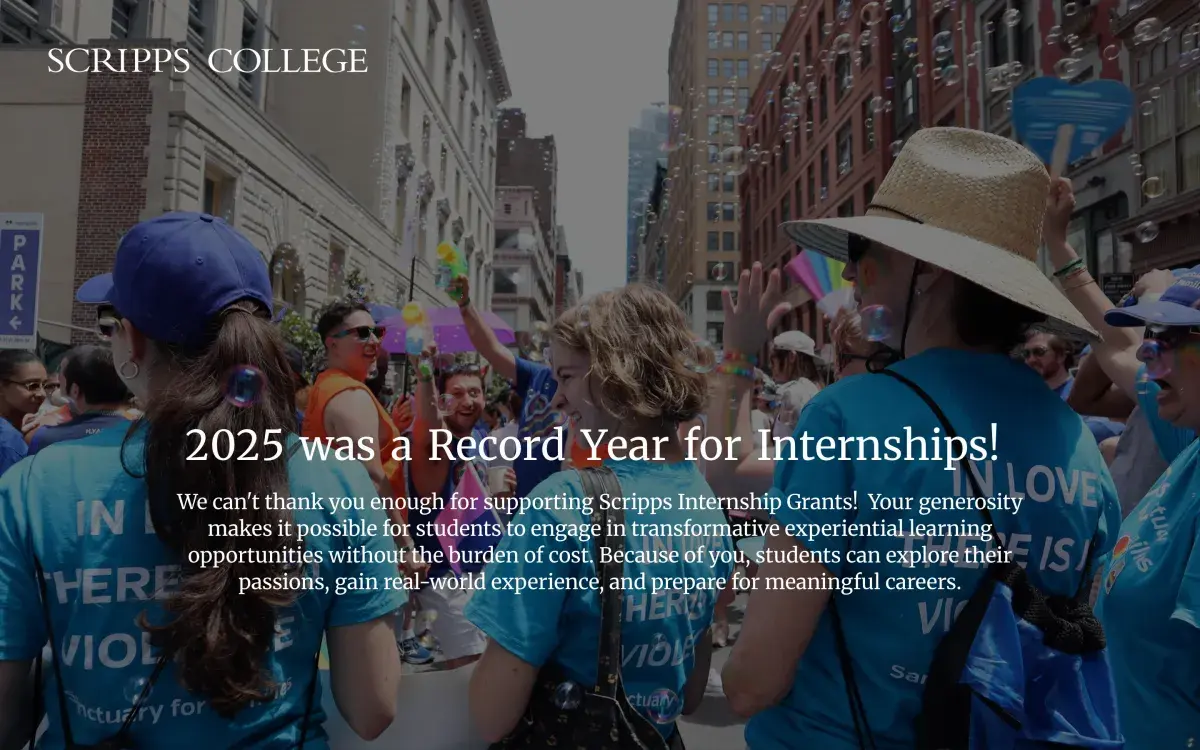 Scripps College 2025 Internship Program Report cover