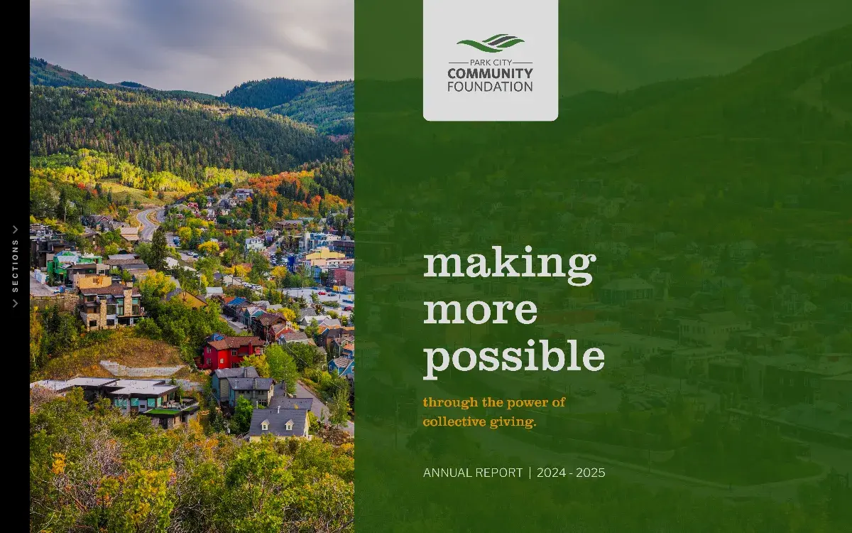 Park City Community Foundation annual report cover