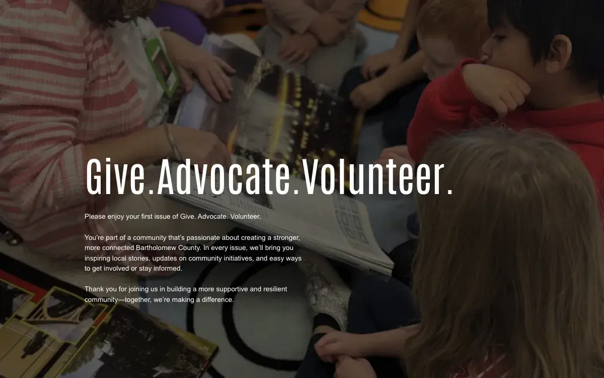 United Way of Bartholomew County newsletter cover